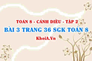 Bài 3 trang 36 Toán 8 Cánh Diều Tập 2